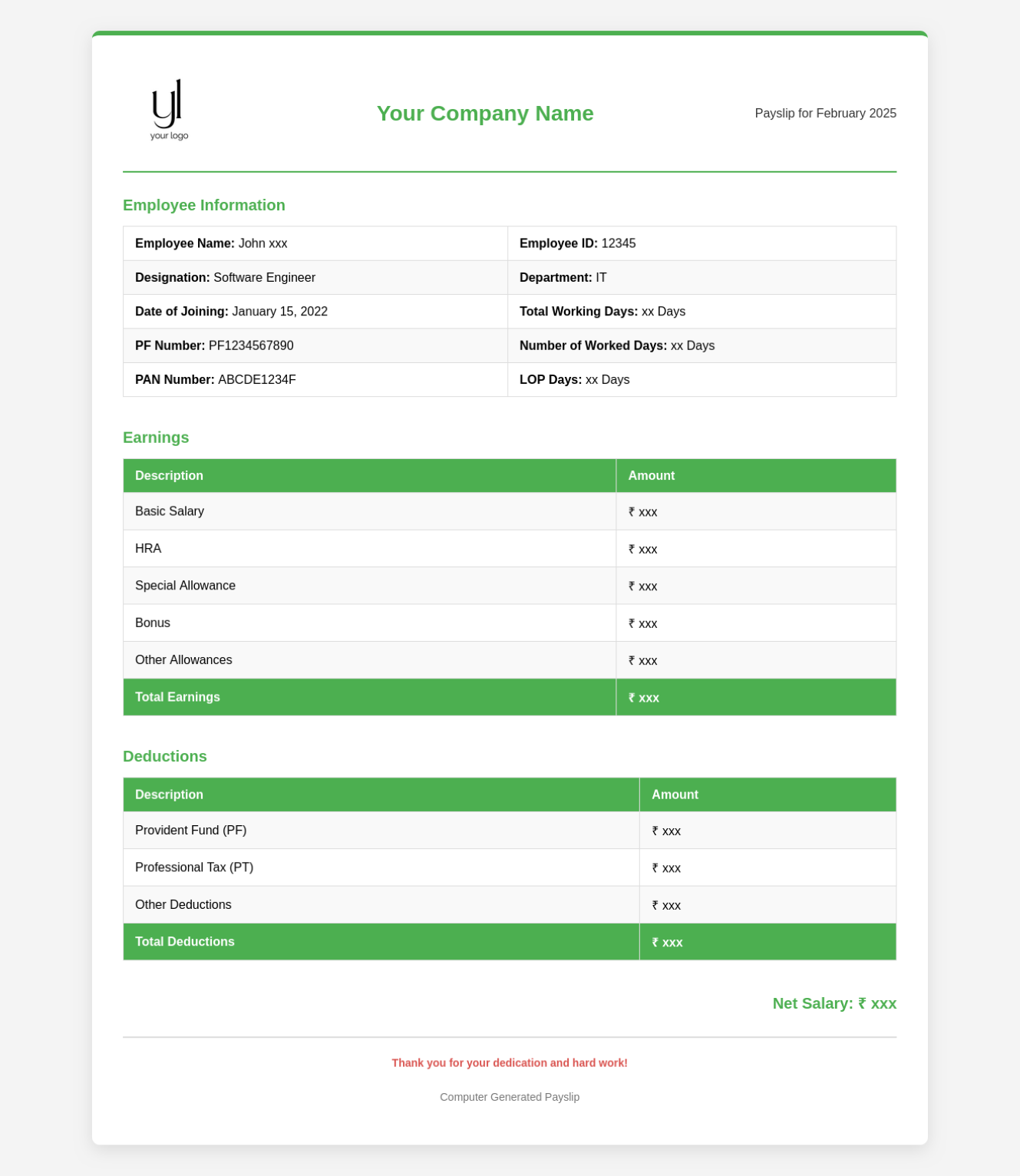 Fitness Template