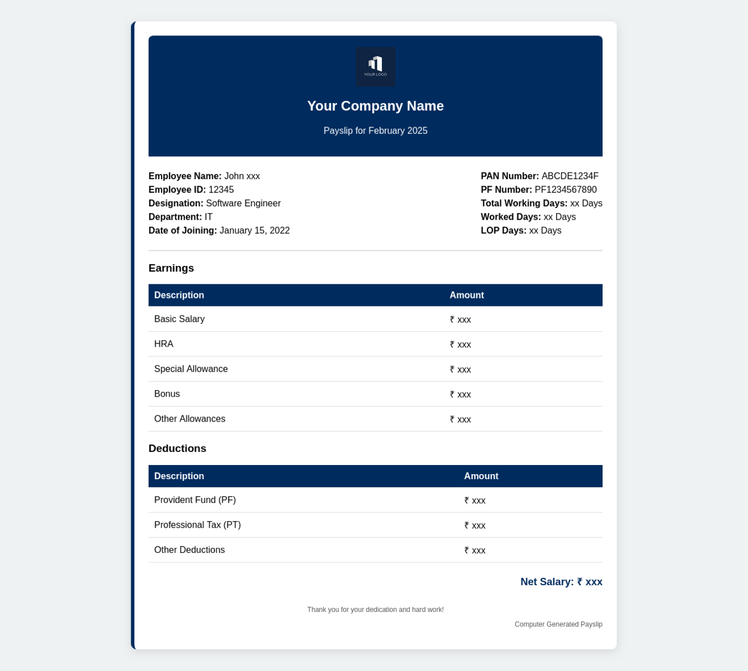 Fitness Template